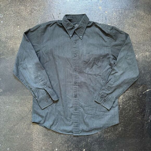 Dockers Button Down Long Sleeve Shirt Size Medium Stain Defender Cotton Blend - Picture 1 of 16